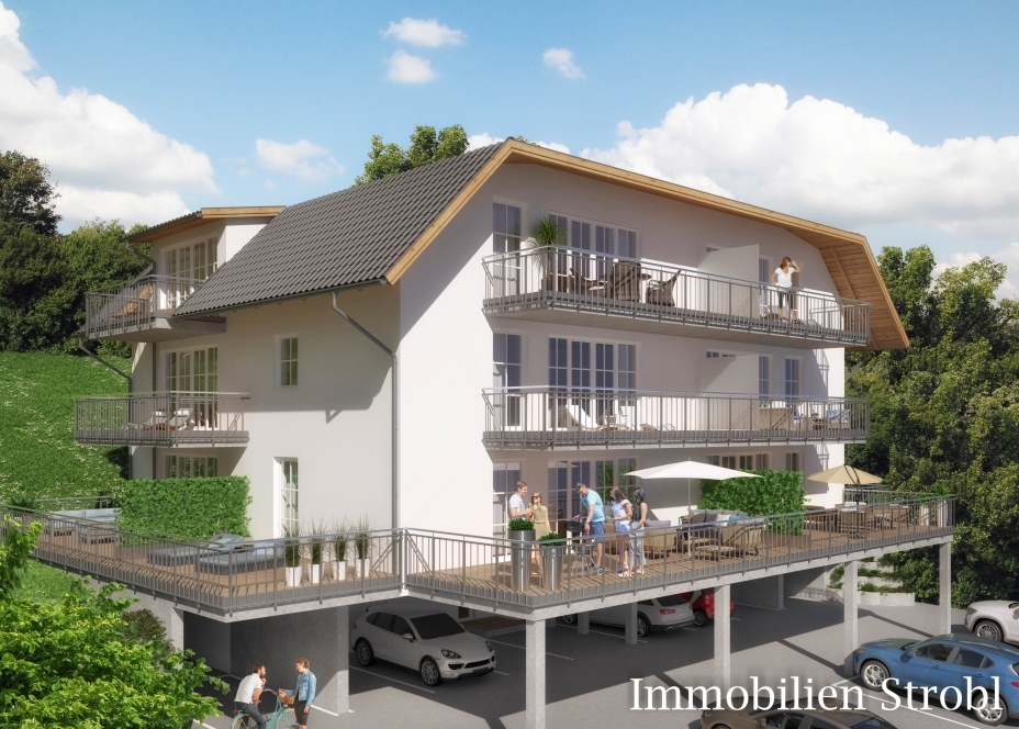 Provisionsfrei, 3-Zimmer-Dachgeschoss-Wohnung in Henndorf am Wallersee zu mieten. Neubau - Erstbezug